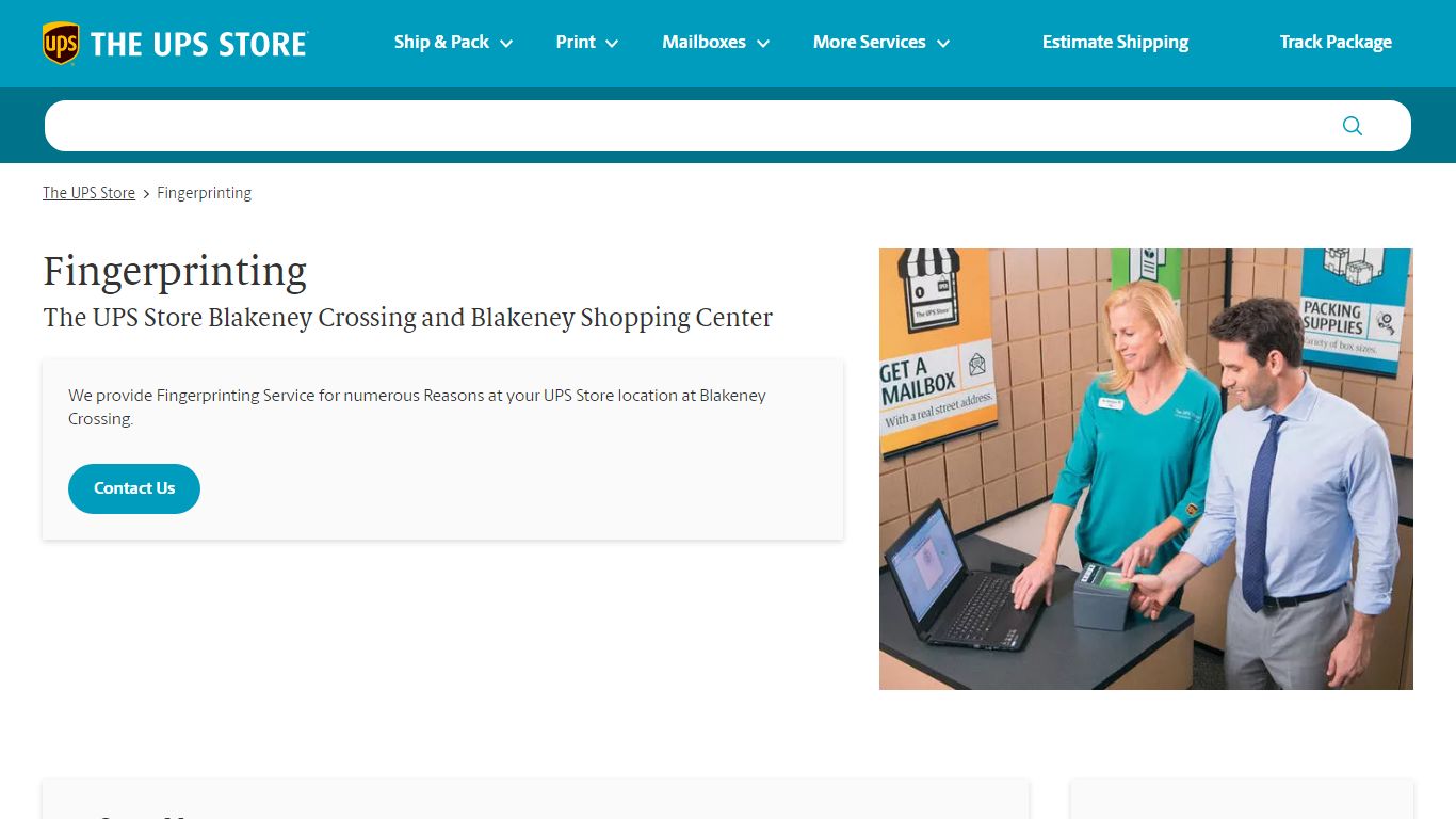 Fingerprinting Services available at The UPS Store Blakeney Crossing in ...